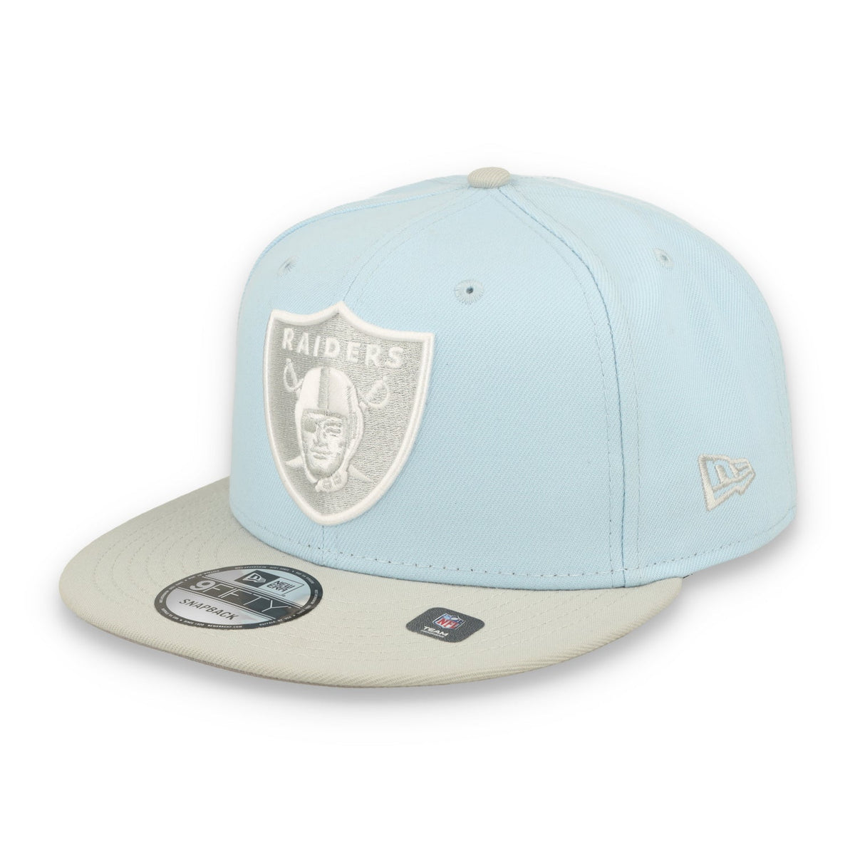 New Era raiders 2-Tone Color Pack 9FIFTY Snapback Hat -Light Blue/Gray product image 3, provided for visual reference and
