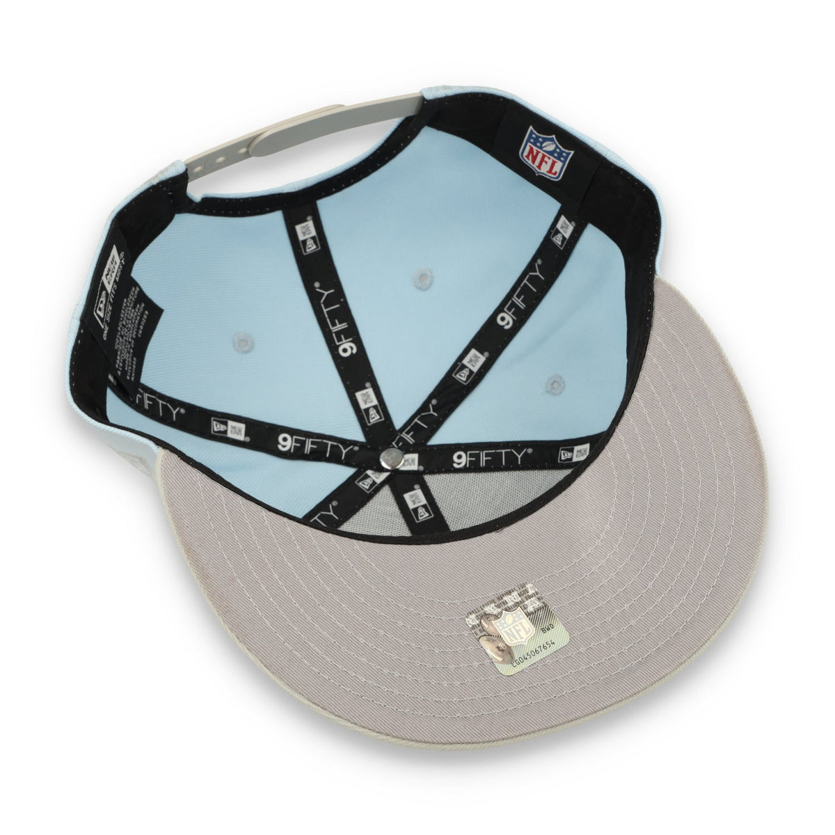New Era raiders 2-Tone Color Pack 9FIFTY Snapback Hat -Light Blue/Gray product image 7, provided for visual reference and