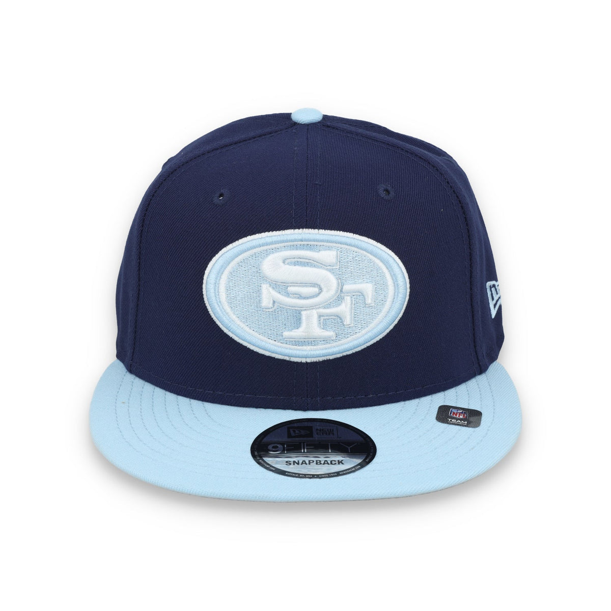 New Era San Francisco 49ers 2-Tone Color Pack 9FIFTY Snapback Hat-Navy/Light Blue product image 2, provided for visual