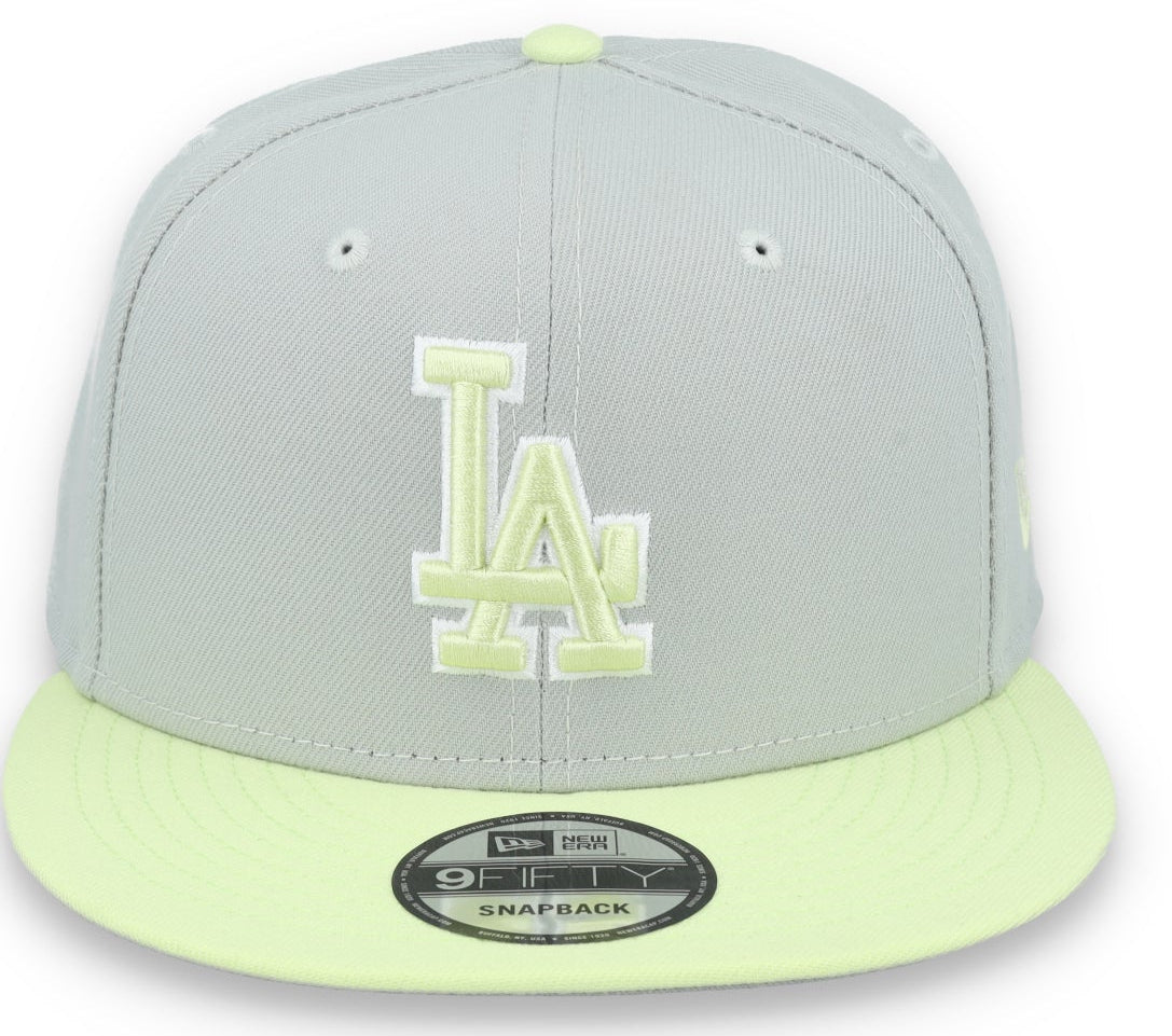 New Era Los Angeles Dodgers 2-Tone Color Pack 9FIFTY Snapback Hat -Gray/Neon product image 2, provided for visual reference