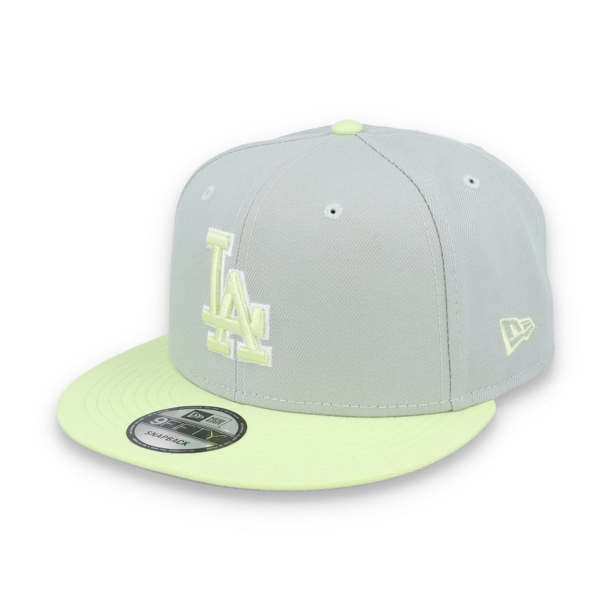 New Era Los Angeles Dodgers 2-Tone Color Pack 9FIFTY Snapback Hat -Gray/Neon product image 3, provided for visual reference