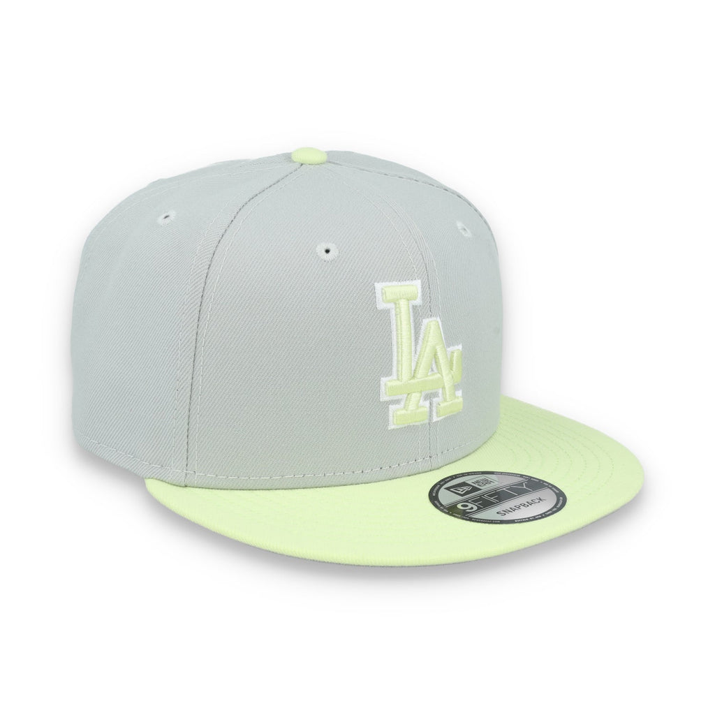 New Era Los Angeles Dodgers 2-Tone Color Pack 9FIFTY Snapback Hat -Gray/Neon product image 1, provided for visual reference