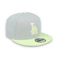 New Era Los Angeles Dodgers 2-Tone Color Pack 9FIFTY Snapback Hat -Gray/Neon product image 1, provided for visual reference