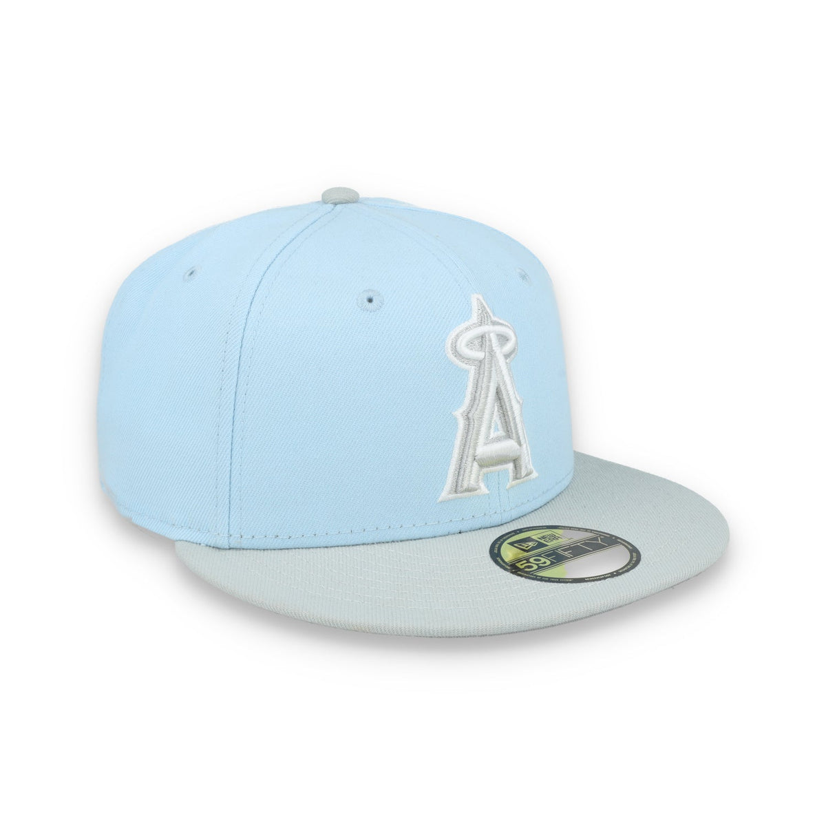 New Era Los Angeles Angels 2-tone fitted-59FIFTY Fitted Hat-Light Blue/Grey product image 1, provided for visual reference