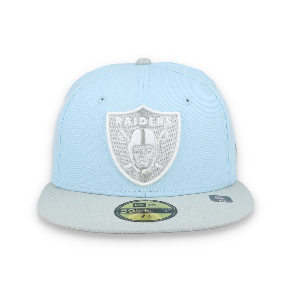 New Era Las Vegas Raiders 2-Tone Color Pack 59FIFTY Fitted Hat-Light Blue/Gray product image 2, provided for visual