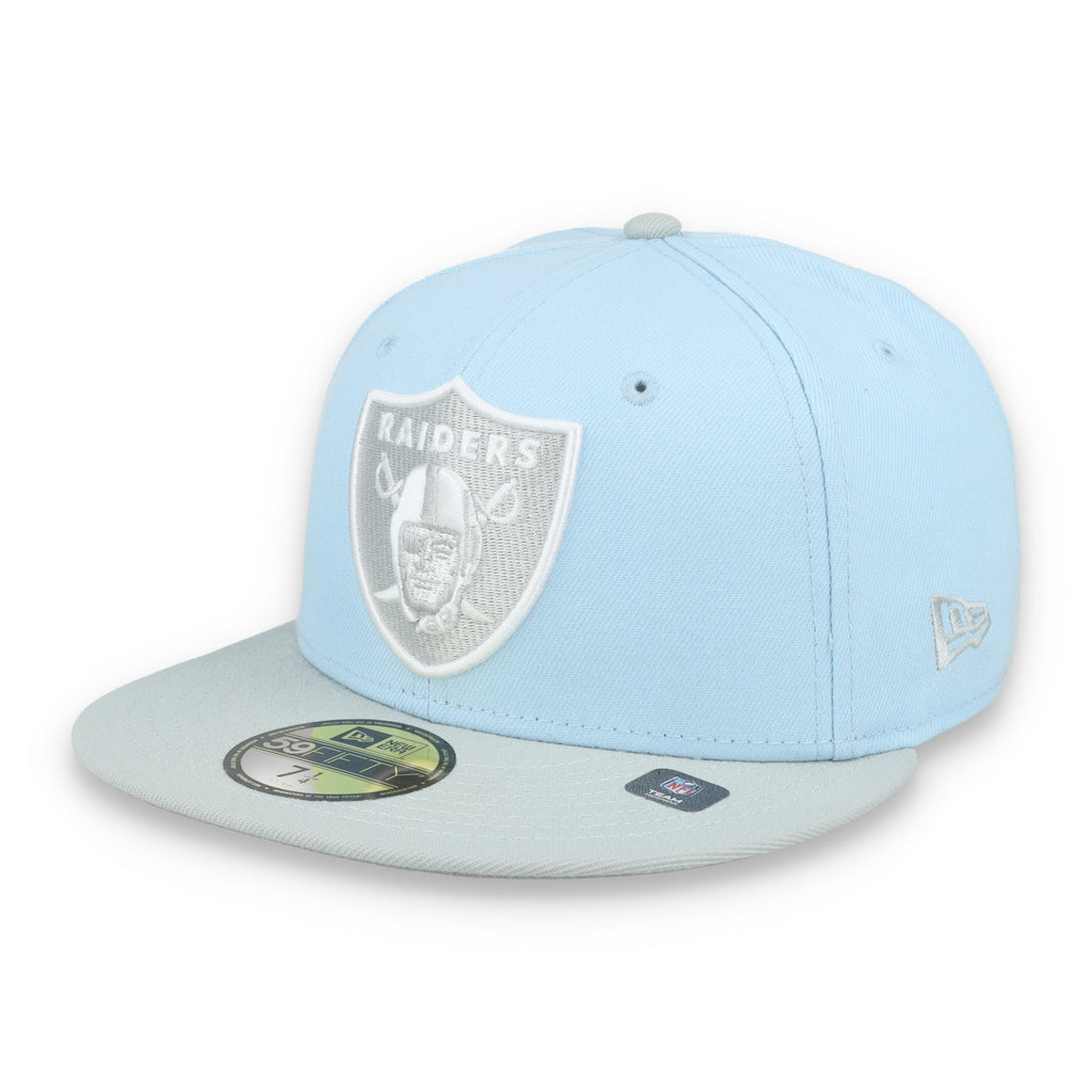 New Era Las Vegas Raiders 2-Tone Color Pack 59FIFTY Fitted Hat-Light Blue/Gray product image 3, provided for visual