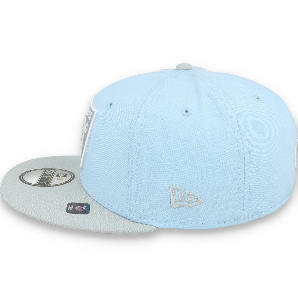 New Era Las Vegas Raiders 2-Tone Color Pack 59FIFTY Fitted Hat-Light Blue/Gray product image 4, provided for visual