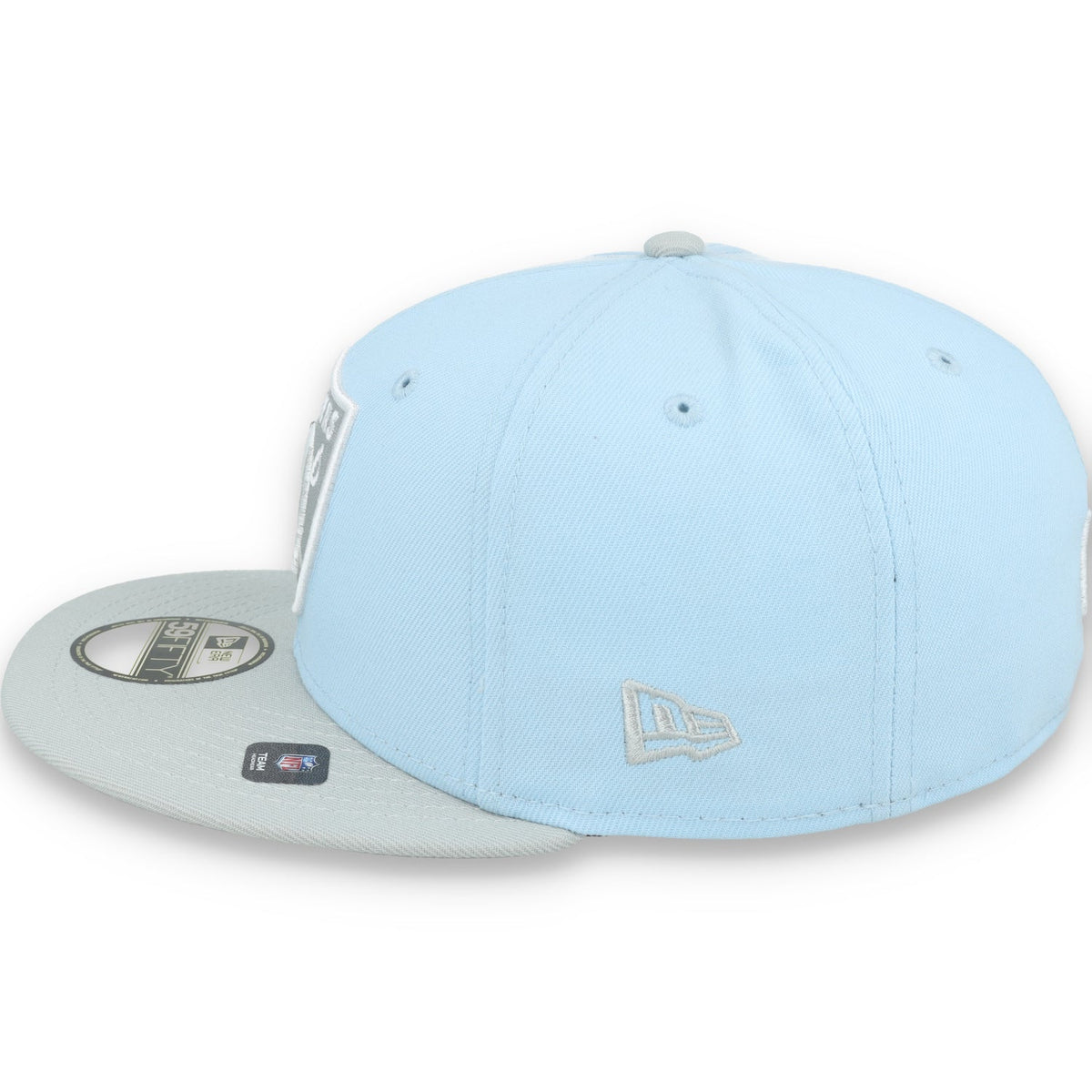 New Era Las Vegas Raiders 2-Tone Color Pack 59FIFTY Fitted Hat-Light Blue/Gray product image 4, provided for visual