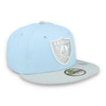 New Era Las Vegas Raiders 2-Tone Color Pack 59FIFTY Fitted Hat-Light Blue/Gray product image 1, provided for visual