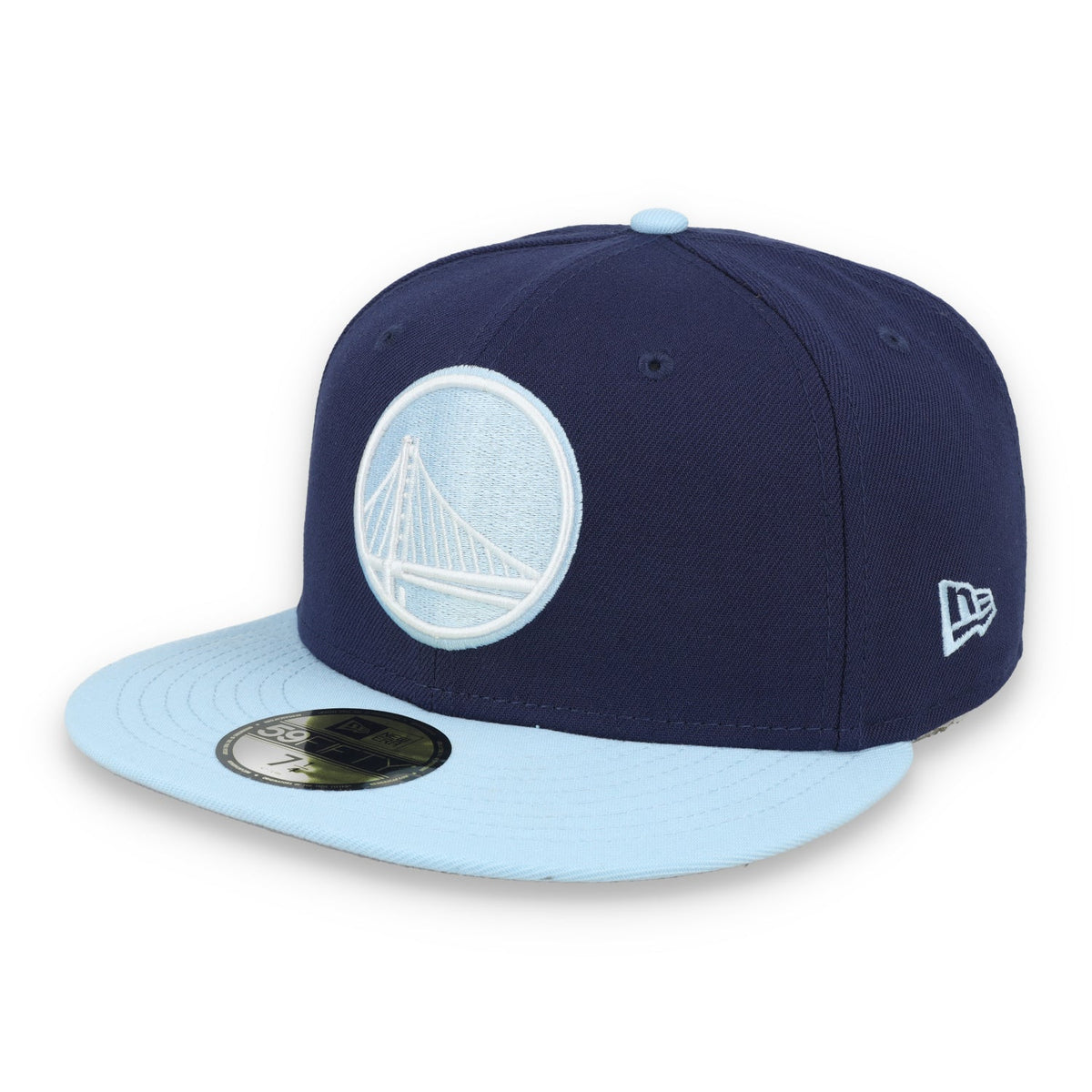 New Era Golden State Warriors 2-Tone Color Pack 59FIFTY Fitted Hat-Navy/Light Blue product image 3, provided for visual