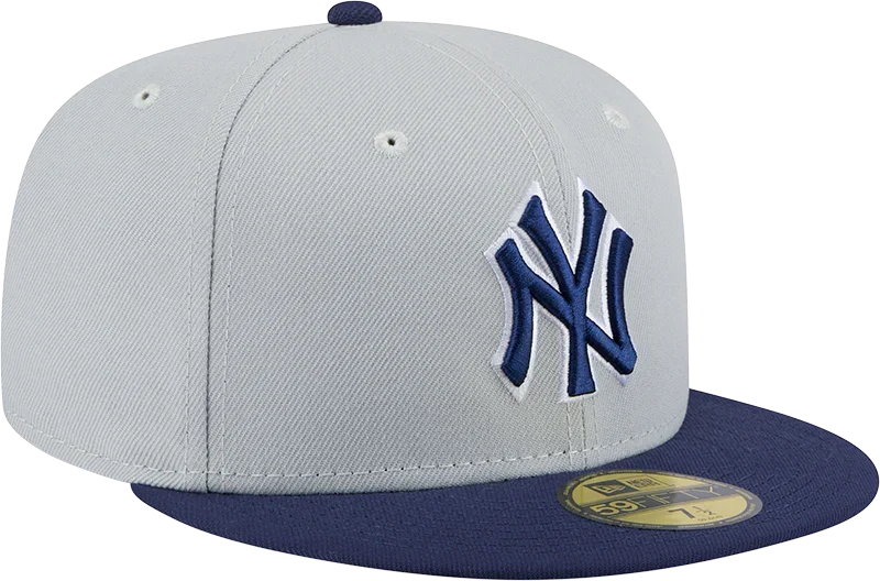 New Era New York Yankees 2-Tone Color Pack 59FIFTY Fitted Hat-Gray/Navy product image 1, provided for visual reference and