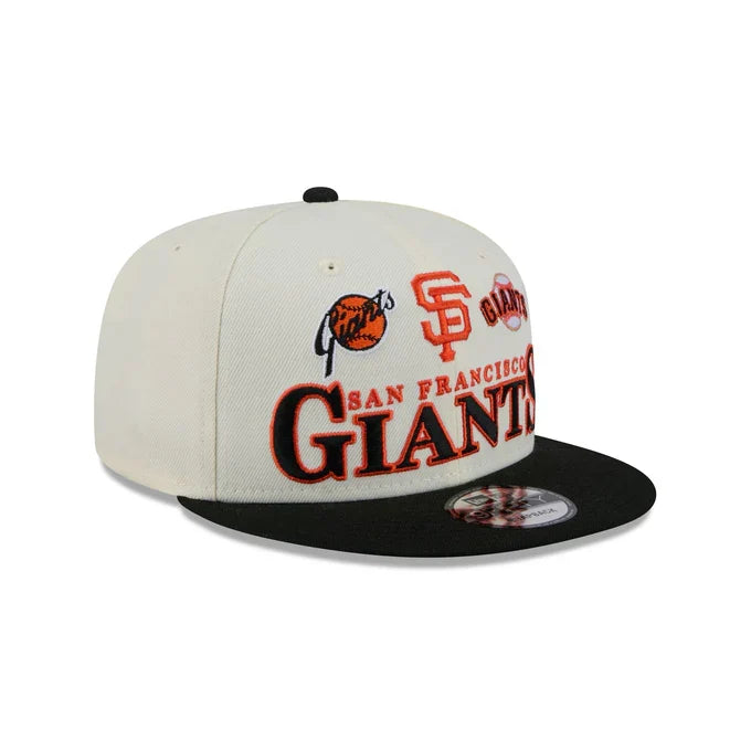 New Era San Francisco Giants Multi Logo Archive 9FIFTY Snapback Hat - Cream product image 3, provided for visual reference
