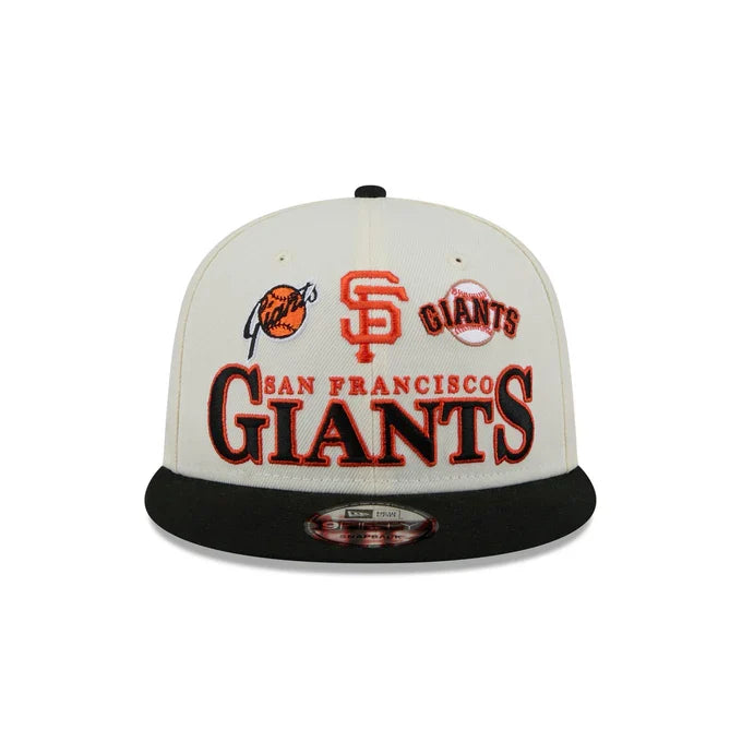 New Era San Francisco Giants Multi Logo Archive 9FIFTY Snapback Hat - Cream product image 1, provided for visual reference