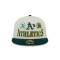New Era Oakland Athletics Multi Logo Archive 9FIFTY Snapback Hat - Cream product image 1, provided for visual reference and