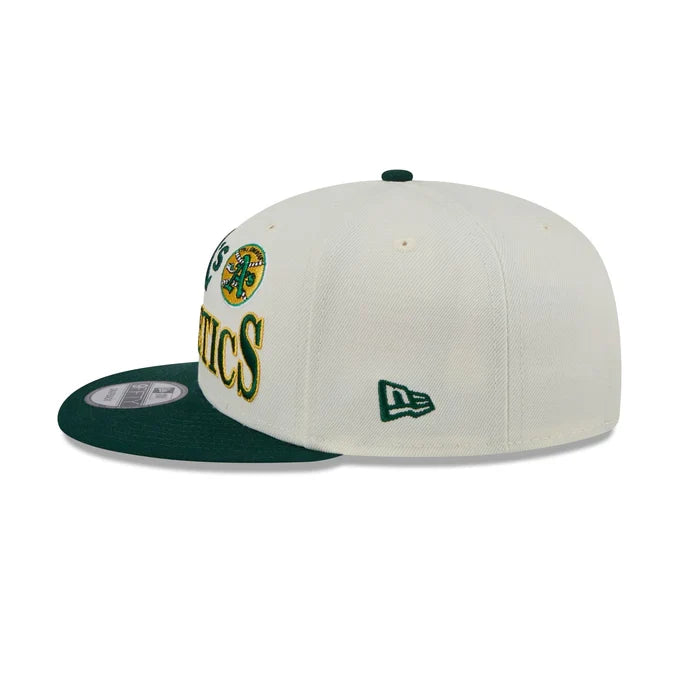 New Era Oakland Athletics Multi Logo Archive 9FIFTY Snapback Hat - Cream product image 4, provided for visual reference and