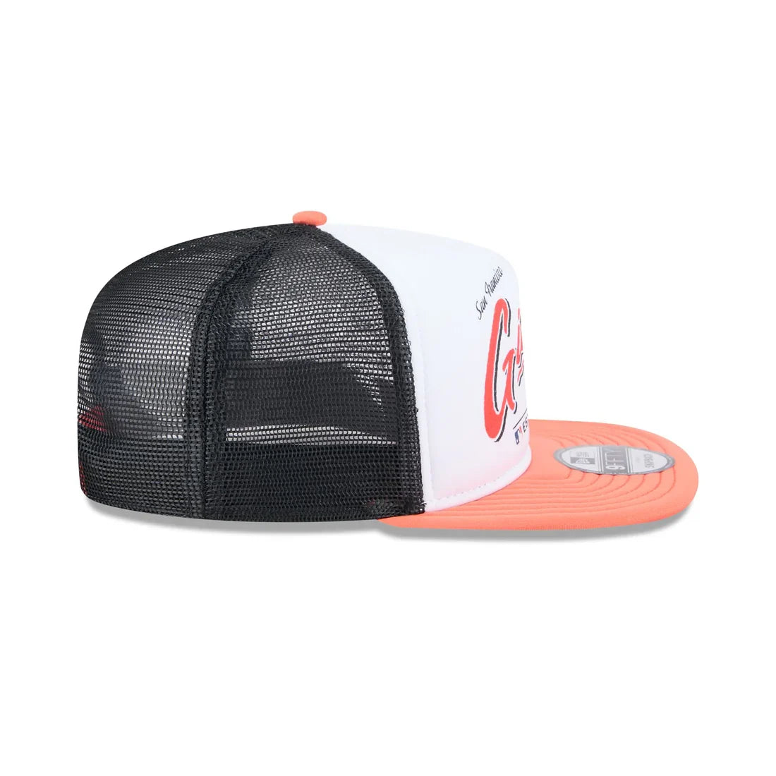New Era San Francisco Giants Retro Script 9FIFTY A-Frame Snapback Trucker product image 5, provided for visual reference and