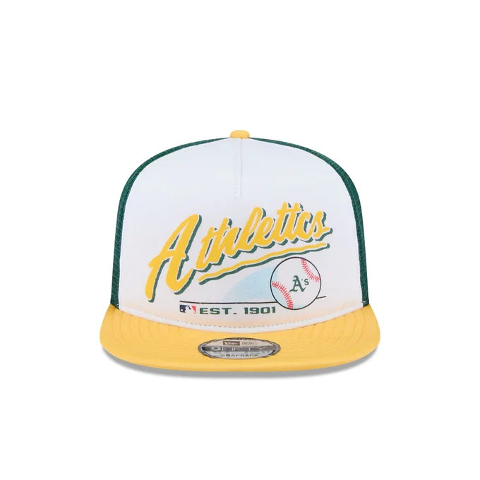 New Era Oakland Athletics Retro Script 9FIFTY A-Frame Snapback Trucker product image 3, provided for visual reference and