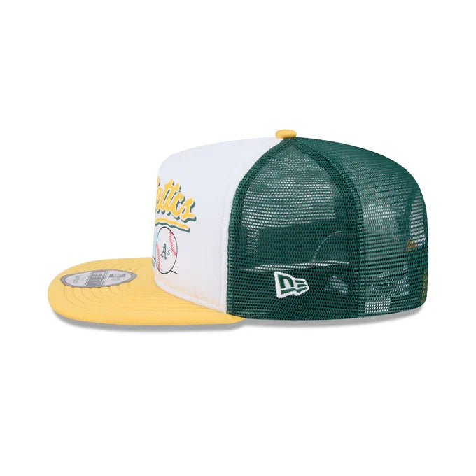 New Era Oakland Athletics Retro Script 9FIFTY A-Frame Snapback Trucker product image 4, provided for visual reference and