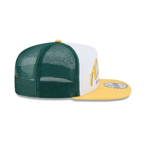 New Era Oakland Athletics Retro Script 9FIFTY A-Frame Snapback Trucker product image 6, provided for visual reference and