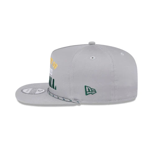 New Era Oakland Athletics Vintage Gray Rope Golfer Snapback Hat-Gray product image 5, provided for visual reference and