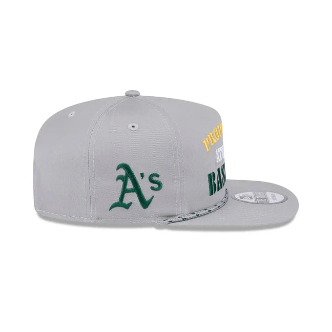 New Era Oakland Athletics Vintage Gray Rope Golfer Snapback Hat-Gray product image 4, provided for visual reference and