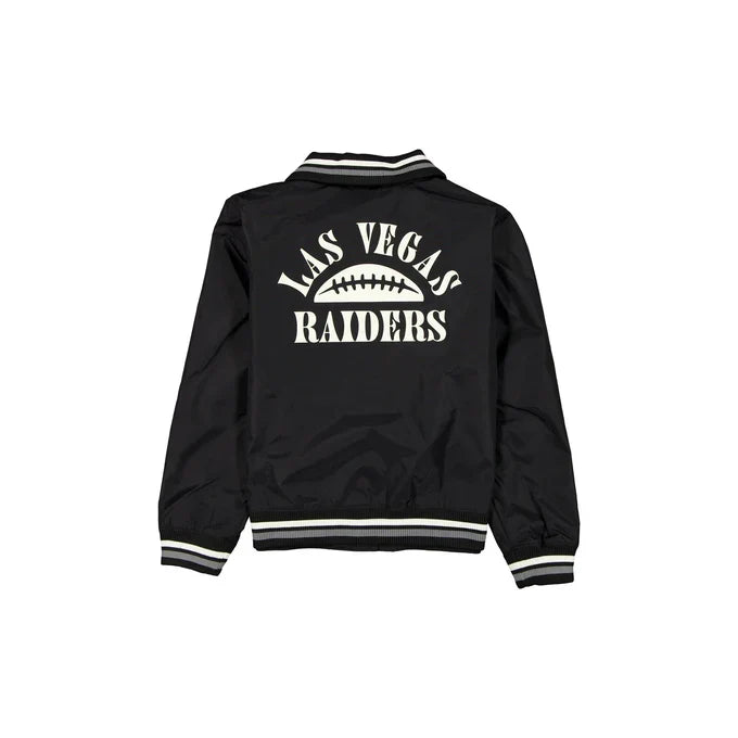 New Era Women Las Vegas Raiders Throwback Jacket product image 2, provided for visual reference and product detail review