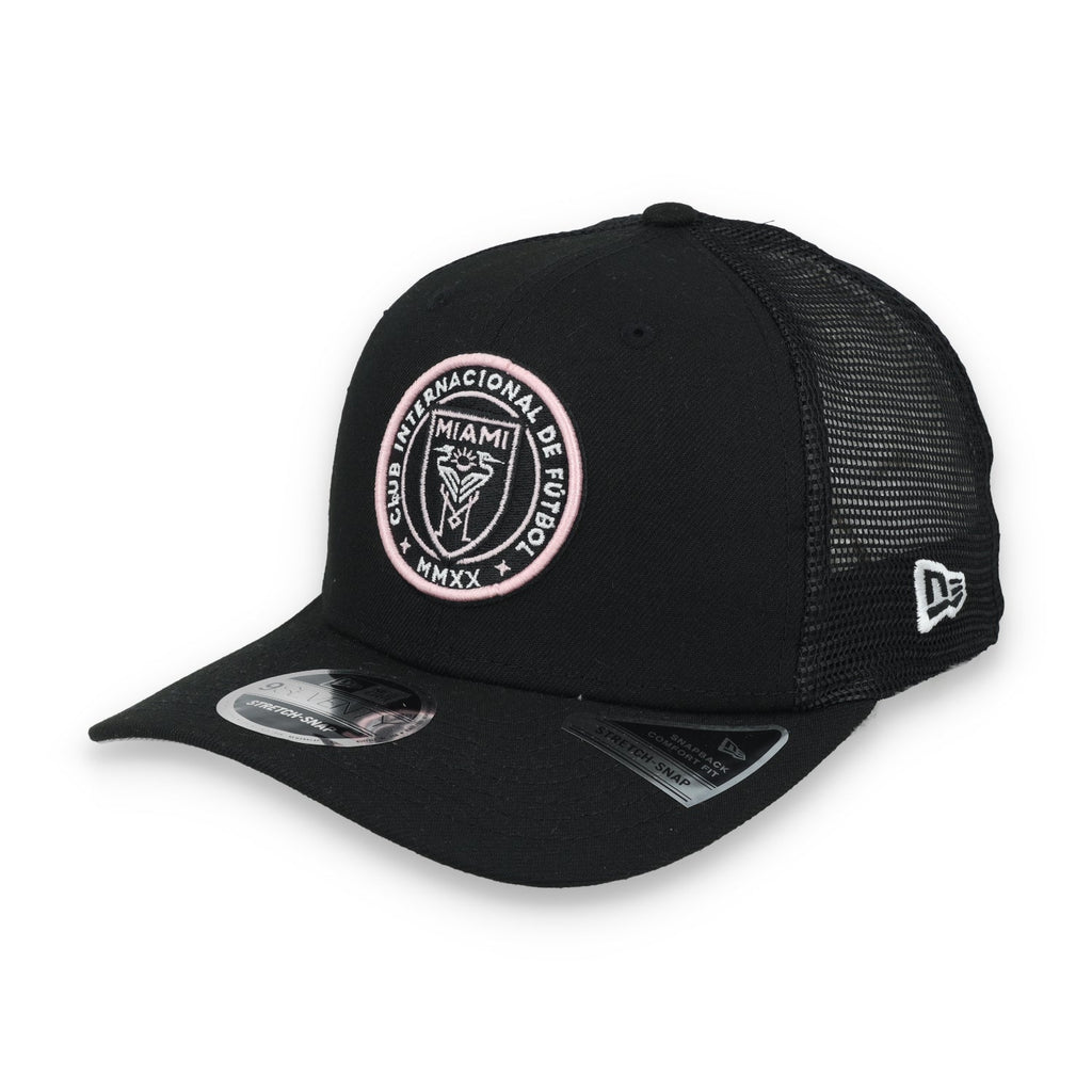 New Era Inter Miami CF 9SEVENTY Stretch-Snap Trucker Hat product image 2, provided for visual reference and product detail