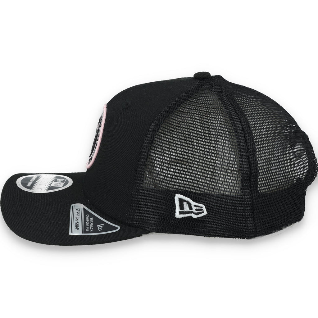 New Era Inter Miami CF 9SEVENTY Stretch-Snap Trucker Hat product image 3, provided for visual reference and product detail