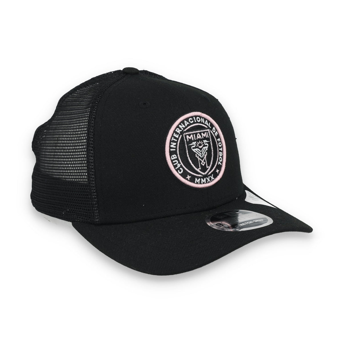 New Era Inter Miami CF 9SEVENTY Stretch-Snap Trucker Hat product image 5, provided for visual reference and product detail