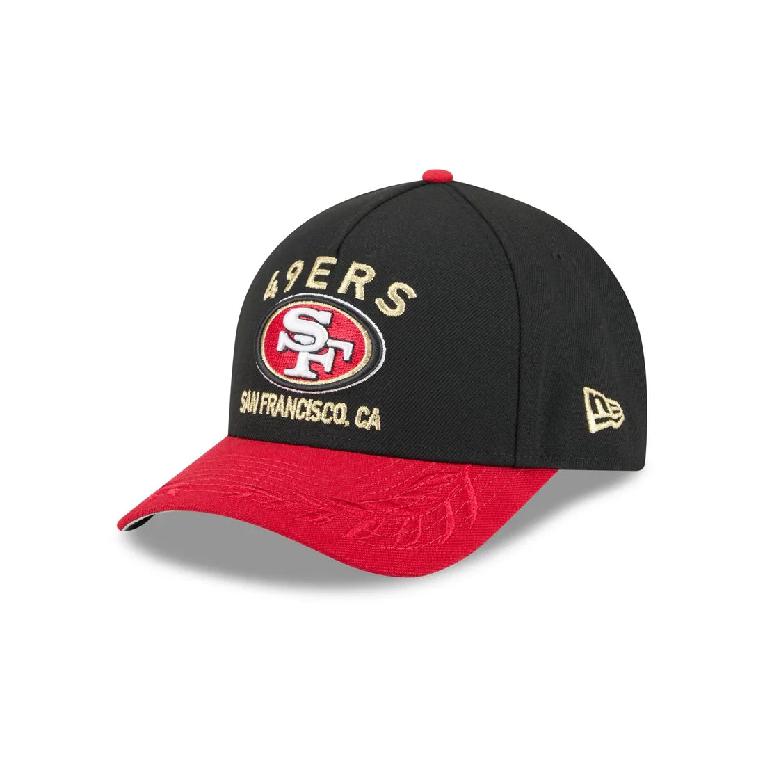 New Era San Francisco 49ers 2025 NFL Draft 9FORTY M-Crown Snap Hat-Black product image 1, provided for visual reference and