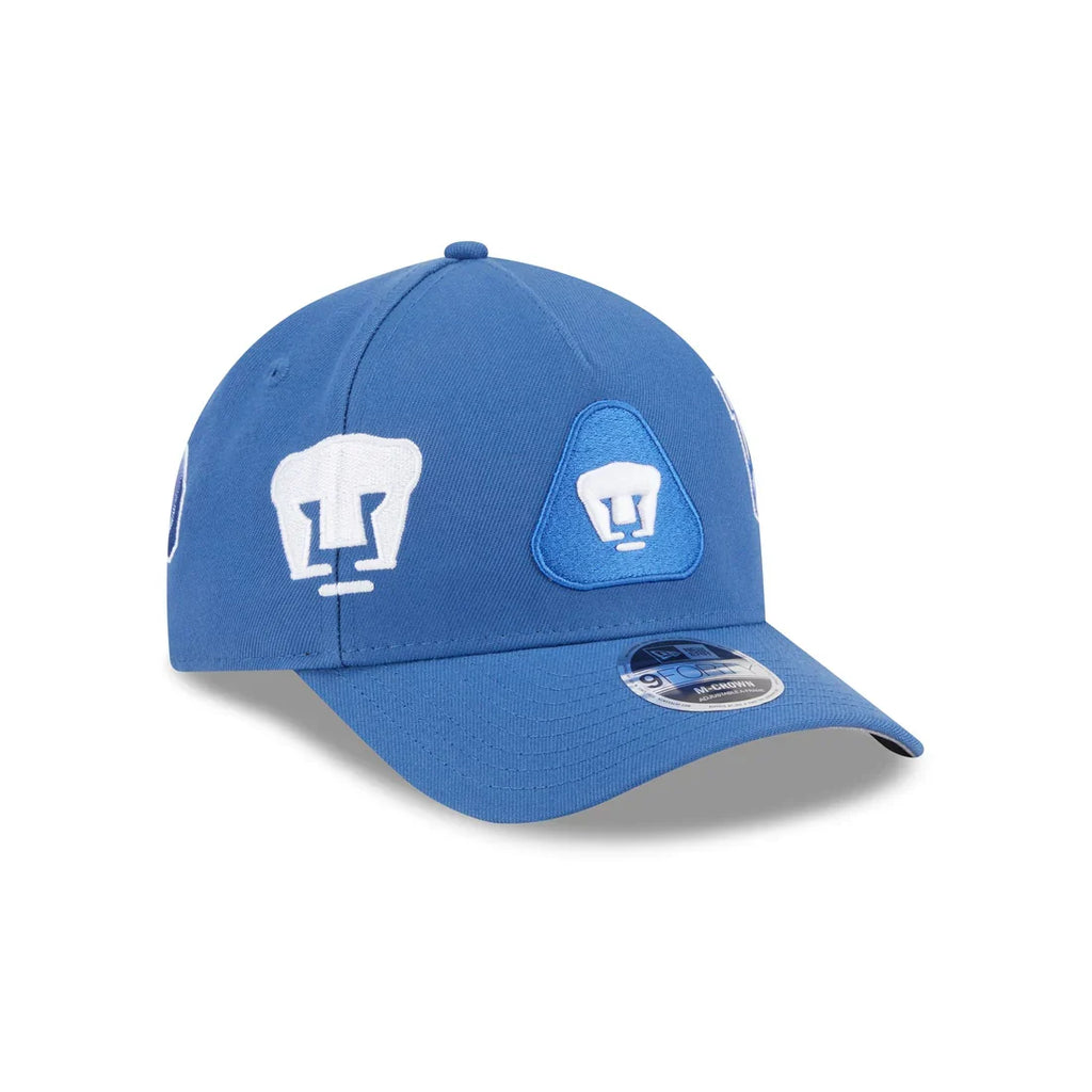 New Era Pumas UNAM All League 9FORTY M-Crown A-Frame Adjustable Hat-Indigo product image 1, provided for visual reference
