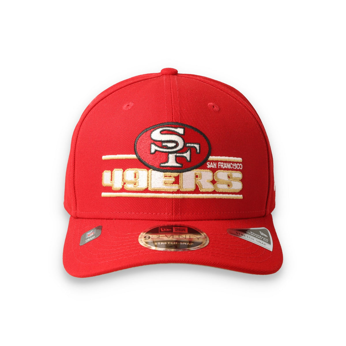 New Era San Francisco 49ers Stated 9SEVENTY Stretch-Snap Hat - Scarlet product image 1, provided for visual reference and