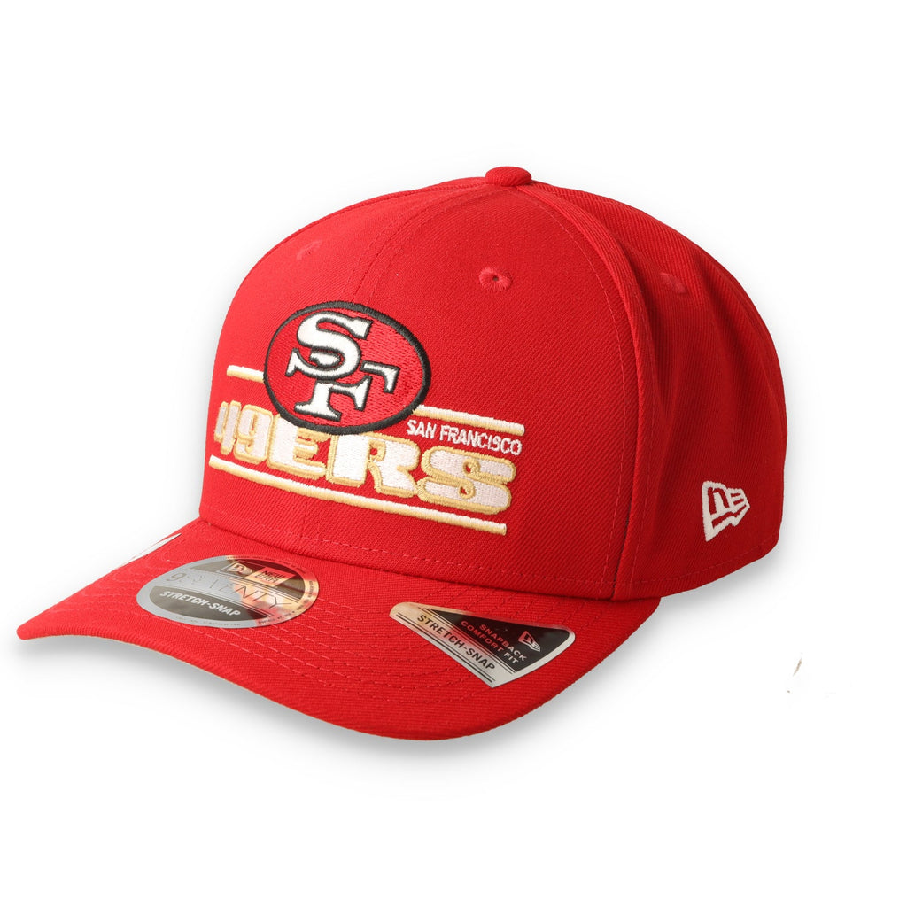 New Era San Francisco 49ers Stated 9SEVENTY Stretch-Snap Hat - Scarlet product image 2, provided for visual reference and