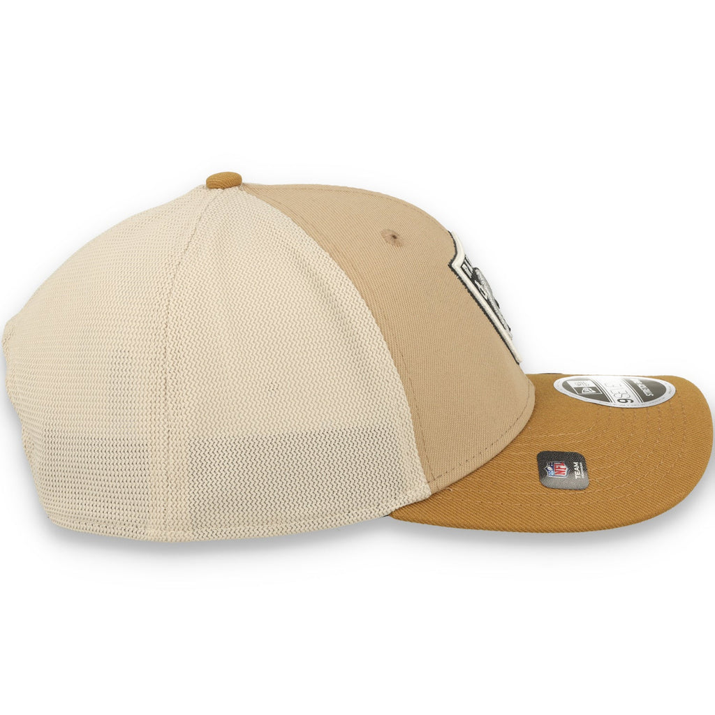 New Era Las Vegas Raiders 2-Tone 9SEVENTY Trucker Stretch-Snap Adjustable Hat-Brown/Beige product image 5, provided for
