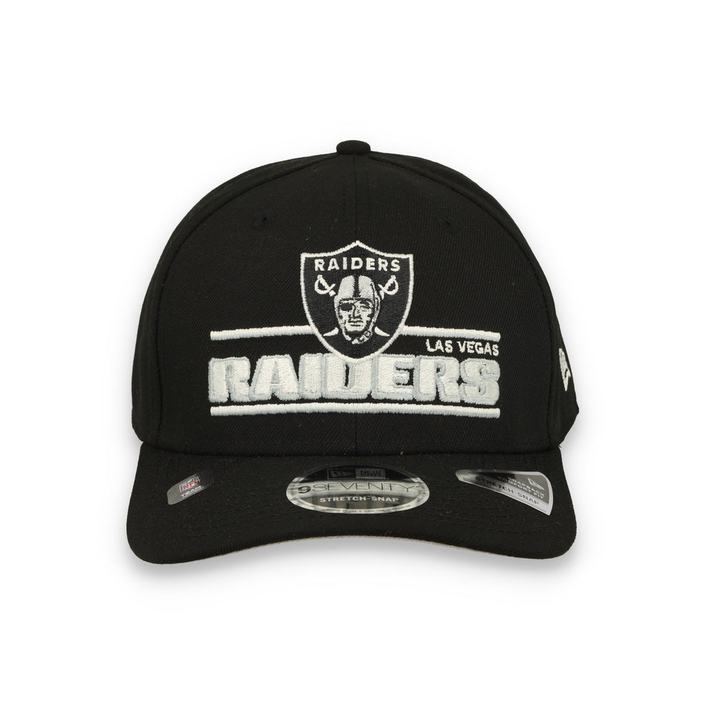 New Era Las Vegas Raiders Stated 9SEVENTY Stretch-Snap Adjustable Hat-Black product image 1, provided for visual reference