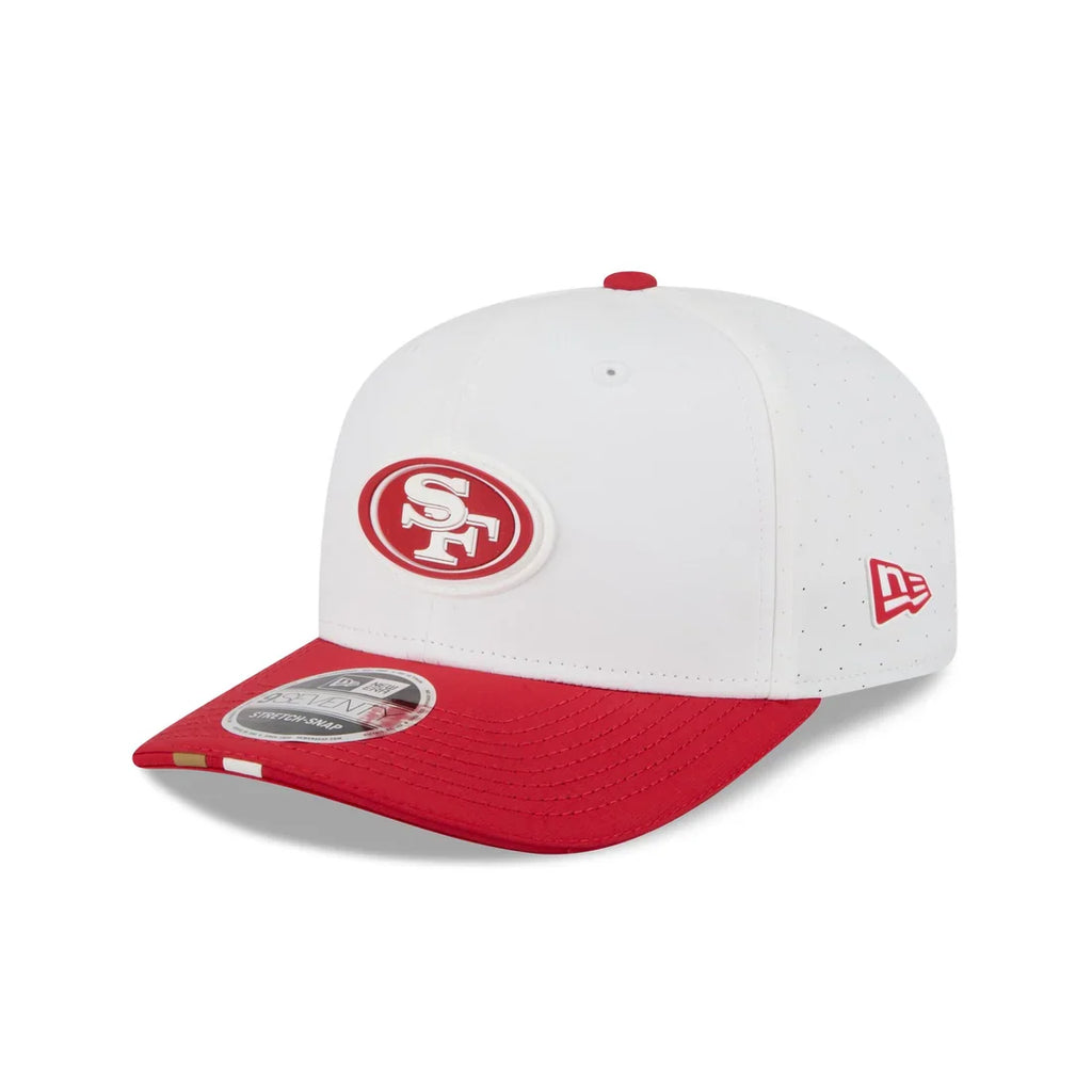 New Era San Francisco 49ers 2025 Training 9SEVENTY Stretch-Snap-White product image 1, provided for visual reference and