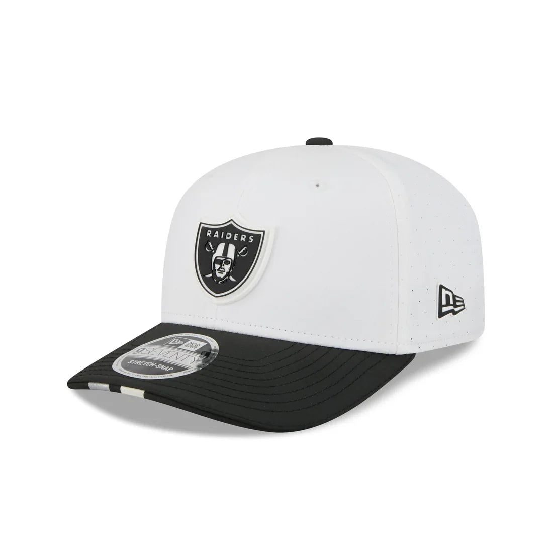 New Era Las Vegas Raiders 2025 Training 9SEVENTY Stretch-Snap-White product image 1, provided for visual reference and