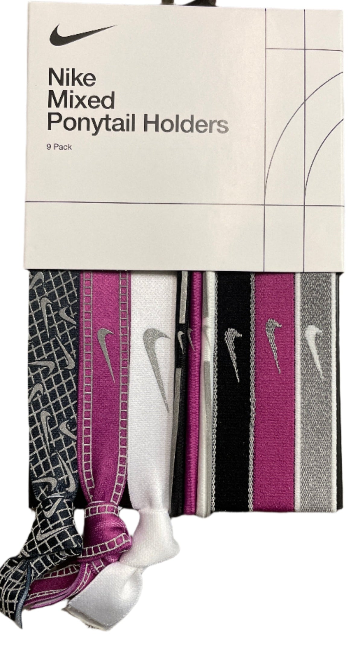 NIKE PONYTAIL HOLDERS 9PK - Purple product image 2, provided for visual reference and product detail review