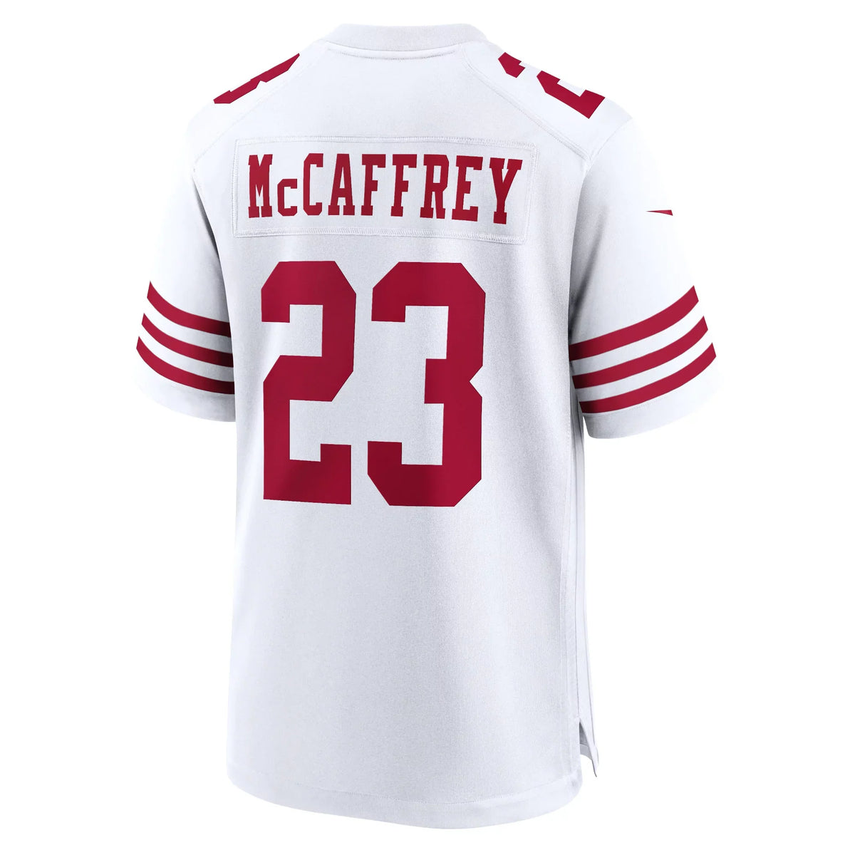 Nike Youth San Francisco 49ers Christian McCaffrey Game Jersey - White product image 2, provided for visual reference and