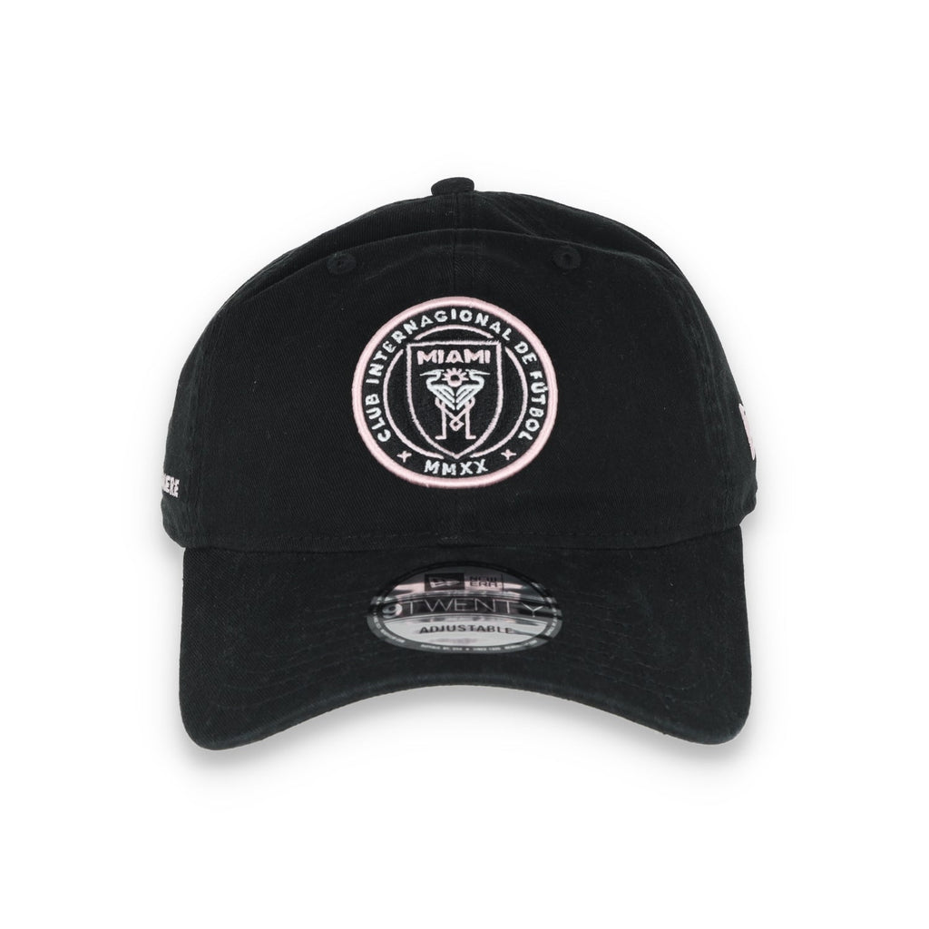New Era Inter Miami Crest 9TWENTY Adjustable Hat-Black product image 2, provided for visual reference and product detail