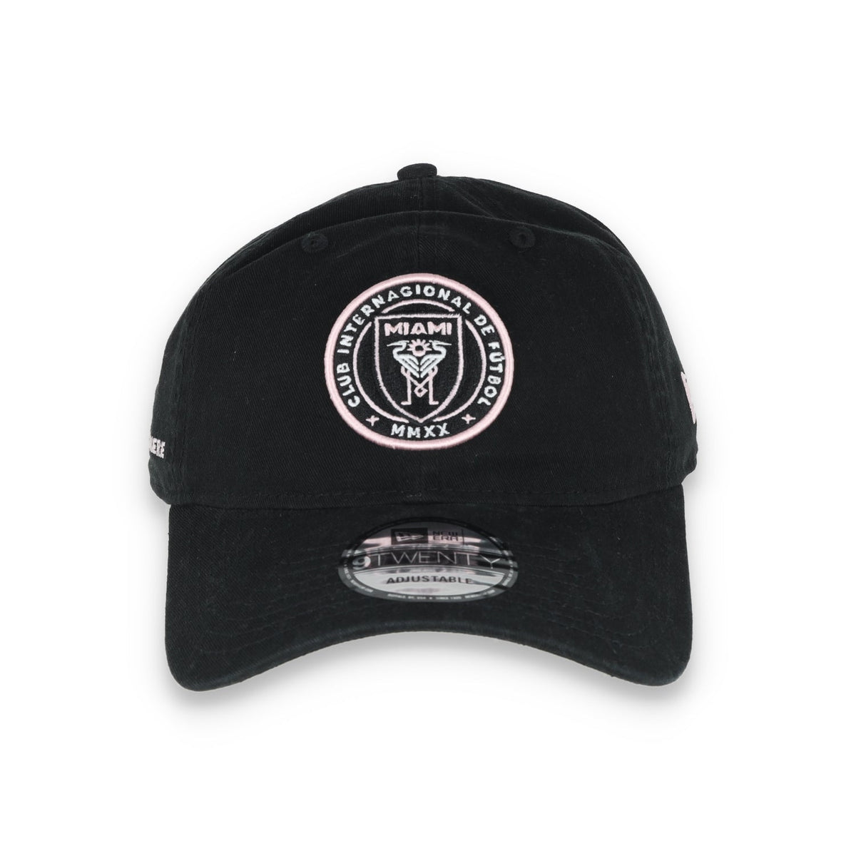 New Era Inter Miami Crest 9TWENTY Adjustable Hat-Black product image 2, provided for visual reference and product detail