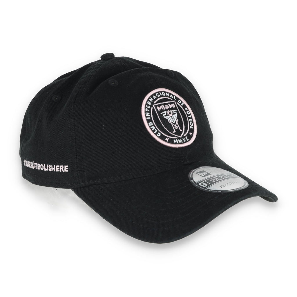 New Era Inter Miami Crest 9TWENTY Adjustable Hat-Black product image 1, provided for visual reference and product detail