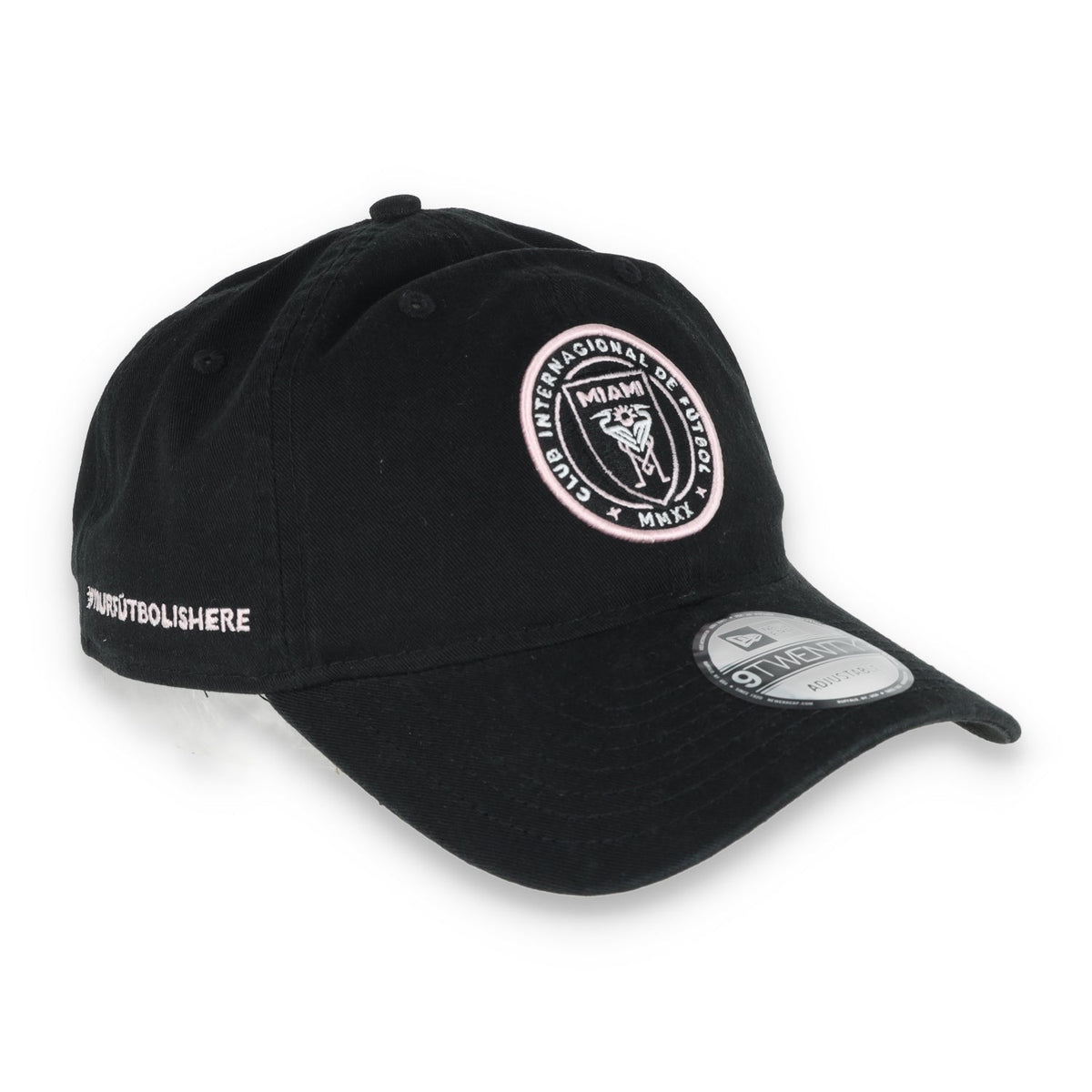 New Era Inter Miami Crest 9TWENTY Adjustable Hat-Black product image 1, provided for visual reference and product detail