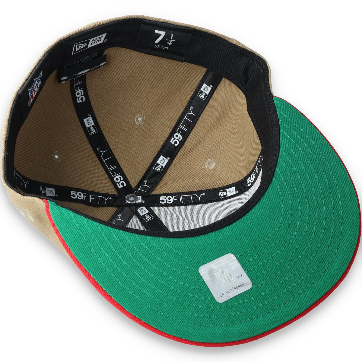 Exclusive San Francisco 49ers Official 59FIFTY Fitted Hat-Khaki/Scarlet product image 7, provided for visual reference and