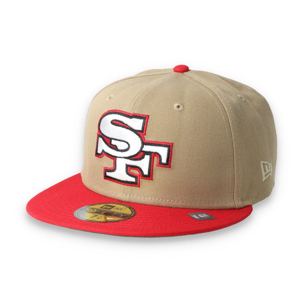 Exclusive San Francisco 49ers Official 59FIFTY Fitted Hat-Khaki/Scarlet product image 3, provided for visual reference and