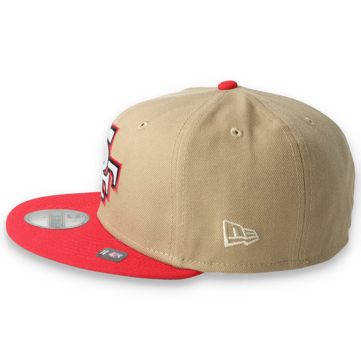 Exclusive San Francisco 49ers Official 59FIFTY Fitted Hat-Khaki/Scarlet product image 4, provided for visual reference and