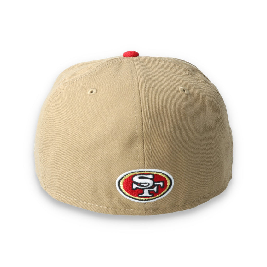 Exclusive San Francisco 49ers Official 59FIFTY Fitted Hat-Khaki/Scarlet product image 5, provided for visual reference and