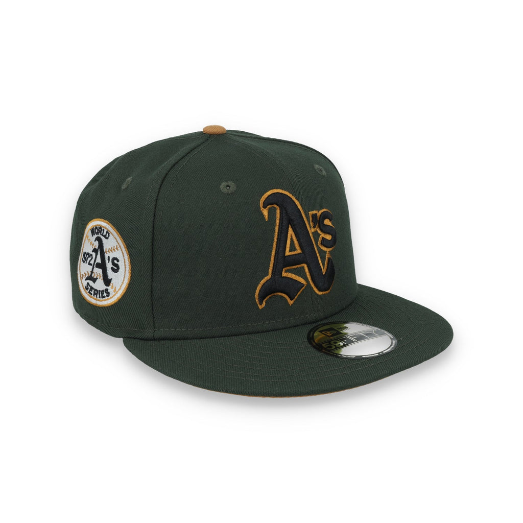 New Era Oakland Athletics 1972 World Series Side Patch 59FIFTY Fitted Hat-Seeweed product image 1, provided for visual