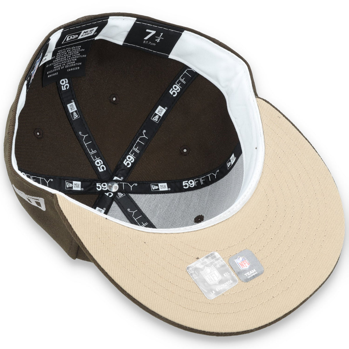 New Era Las Vegas Raiders Element 59FIFTY Fitted Hat-Walnut/Camel product image 7, provided for visual reference and product