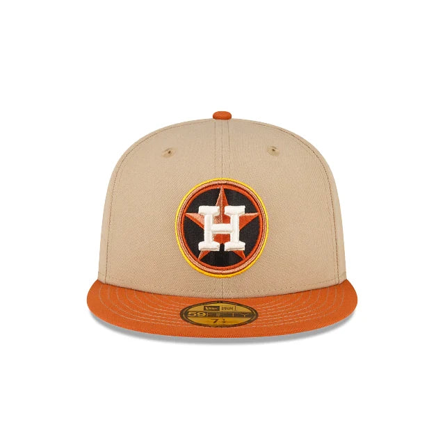 New Era Houston Astros 59FIFTY Fitted Hat-Camel product image 1, provided for visual reference and product detail review